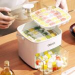 Ice Cube tray with lid and Bin ice tray, frozen ice cube mold with double-layer ice bucket cover kit - Image 2