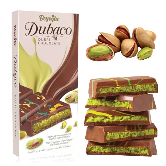 dubainewone_-07_c96215f8-b109-4812-95c8-c2b90b8614b7_576x576 Beyoglu Dubaco Dubai Milk Chocolate with Kadaifi 95g/6 - Image 1