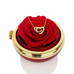 Cute Teddy Bear with Preserved Rose - A Real Rose Flower in Bear with Elegant Gift Box - Romantic Gift for Her (Red) - Image 3