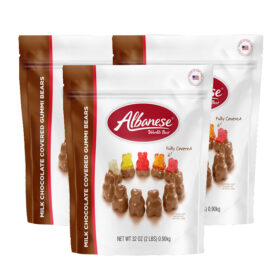 Albanese Milk Chocolate Covered Gummi Bears, 32 oz Bag (3-Pack)